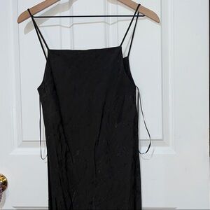 Zara Dark Green Spaghetti Strap Long Dress